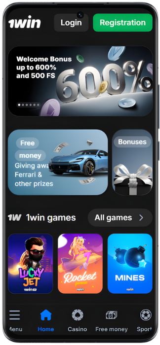 1win website Screenshot